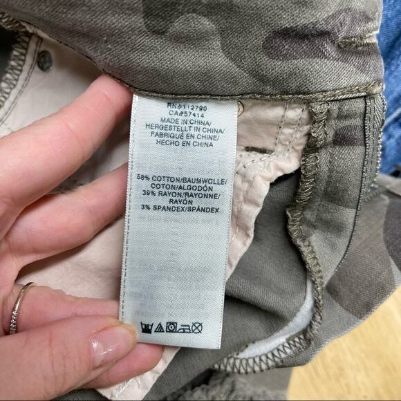 True Religion Halle Mid Rise Super Skinny Jeans In Destroyed Distressed Camo 27 - Picture 12 of 14